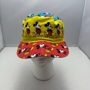 Mickey Mouse Walt Disney Vintage 80s Multicolor Painters Hat Cap Drew Pearson